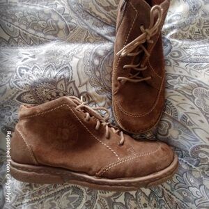 Josef Seibel Brown Suede Lace Up Boots EU 39 - size 8